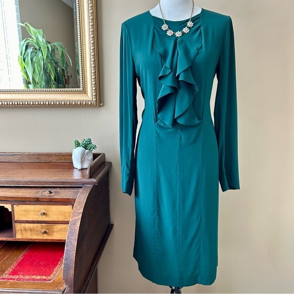 Marni Green Long Sleeve Dress - Picture 2 of 11